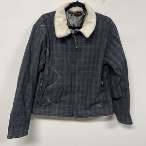 Mountain Hardwear Commotion Jacket M Plaid Sherpa Lined Workwear Western Utility